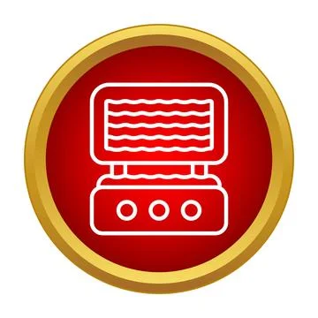 Tanning bed solarium machine icon for beauty therapy Stock Illustration