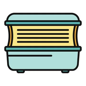 Tanning bed solarium machine for skin care Stock Illustration