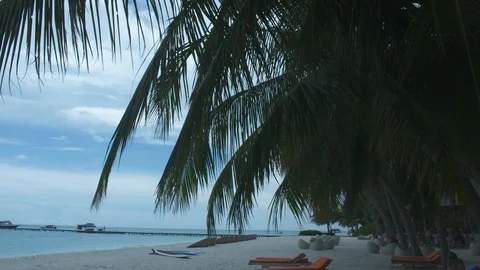 Tanning in Maldives beach Stock Footage 90695504