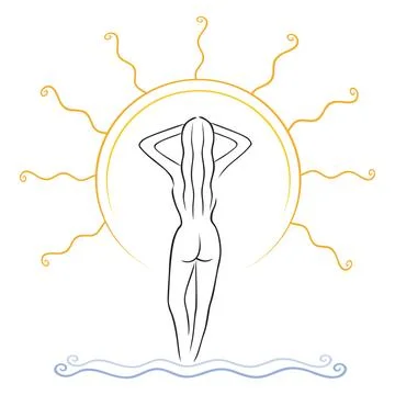 Tanning symbol Stock Illustration