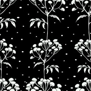 Tansy flowers pattern Stock Illustration