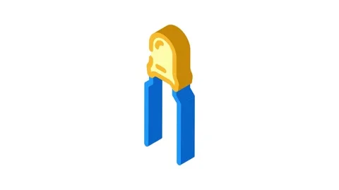 Tantalum capacitor electronic component isometric icon animation Stock Footage 327292983