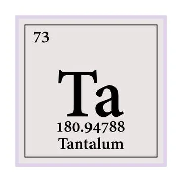 Tantalum Periodic Table of the Elements Vector illustration eps 10. Stock Illustration