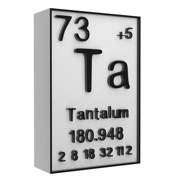 Tantalum,Phosphorus on the periodic table of the elements on white blackgro.. Stock Illustration