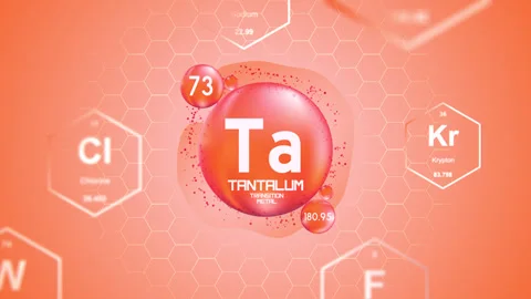 Tantulum Periodic Element Cell Stock-Footage 314256318