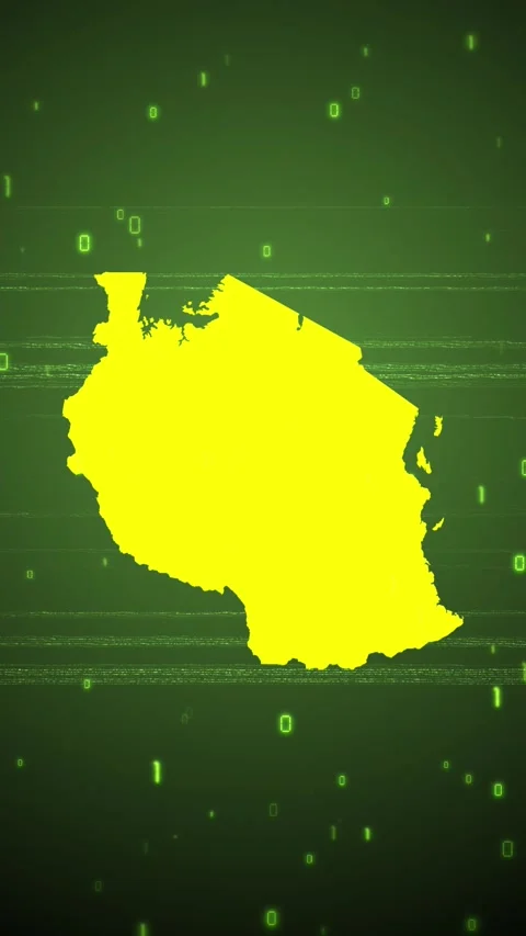 Tanzania Digital Map Intro Stock Footage 258837451