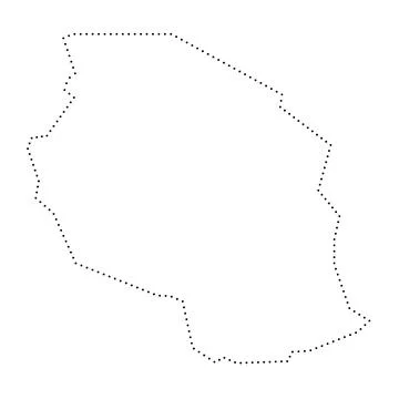 Tanzania dotted outline vector map Stock Illustration