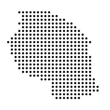Tanzania dotted vector map Stock Illustration