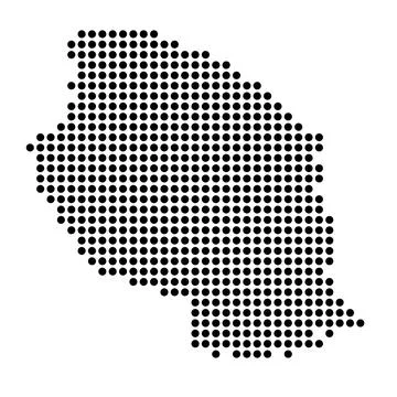Tanzania dotted vector map Stock Illustration
