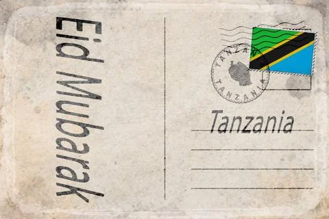 Tanzania Eid Al Adha Background Stock Illustration