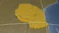 Tanzania extruded. Bumps. Graticule. 4k or 4k+ Resolution
