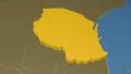 Tanzania extruded. Solids. 4k or 4k+ Resolution