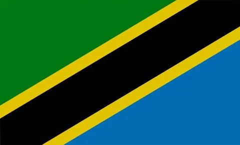 Tanzania Flag Design Stock Illustration