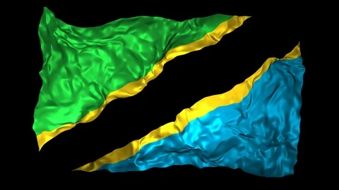 Tanzania flag Stock Footage 110859398