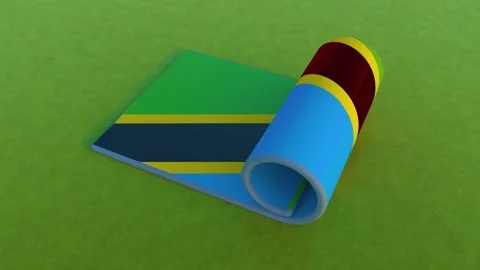 Tanzania Flag Stock Footage 257545414