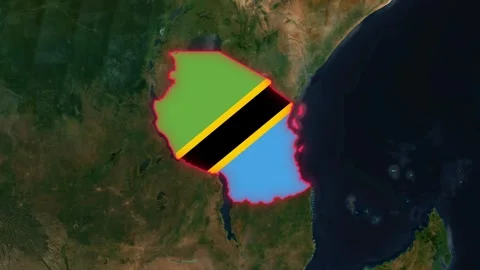 Tanzania Flag Stock Footage 307427193