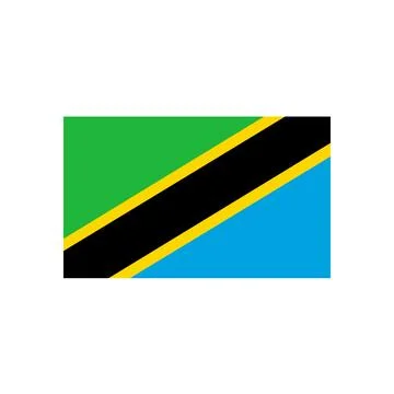Tanzania flag icon vector Stock Illustration
