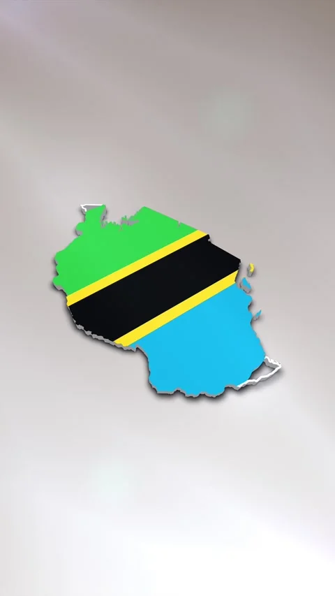 Tanzania Flag on Map Stock Footage 278209976