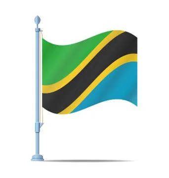 Tanzania flag vector 스톡 일러스트
