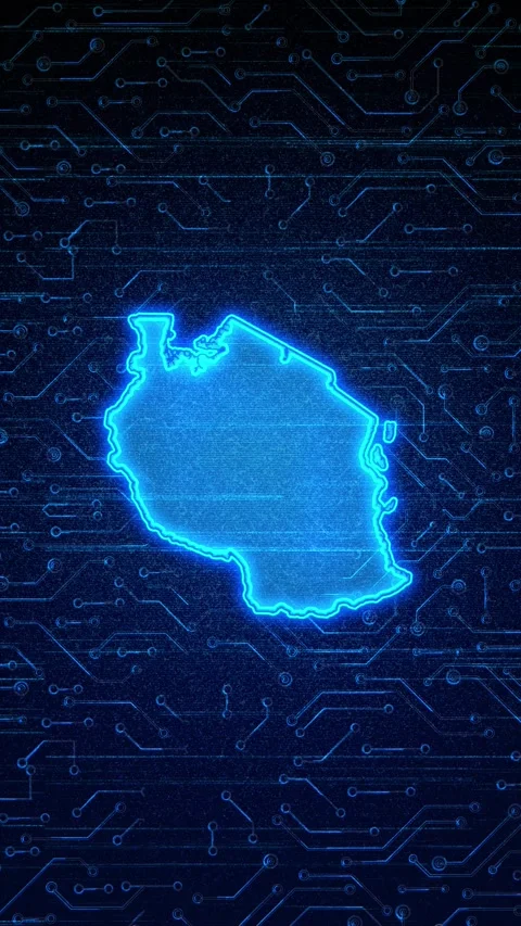 Tanzania Map Digital Technology Opener 스톡 동영상 336314734