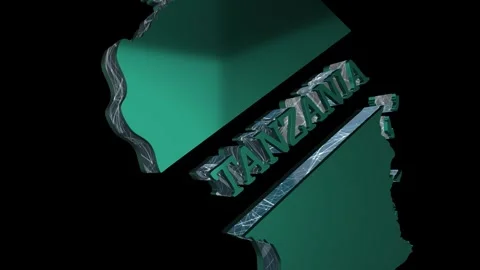 Tanzania Map Stock Footage 277896634