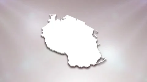 Tanzania Map Intro Stock Footage 241983507