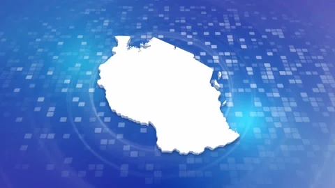 Tanzania Map Intro Stock Footage 247912477