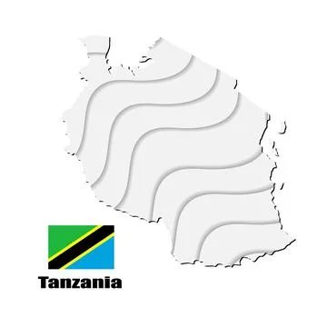 Tanzania map on white background. vector illustration. Stock Illustration