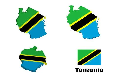 Tanzania map on white background. vector illustration. Stock Illustration