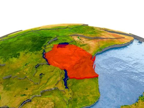 Tanzania on model of Earth イラスト素材