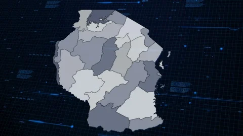 Tanzania network map Stock Footage 87977808