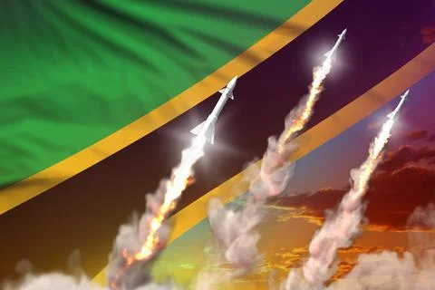 Tanzania nuclear warhead launch 스톡 일러스트