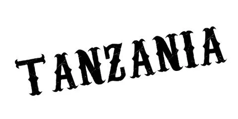 Tanzania rubber stamp Stock Illustration