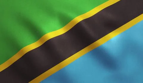 Tanzanian Flag Stock Illustration