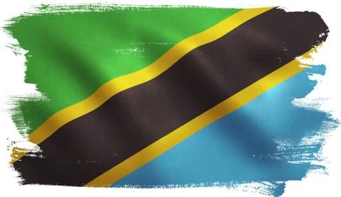 Tanzanian Flag Stock Illustration