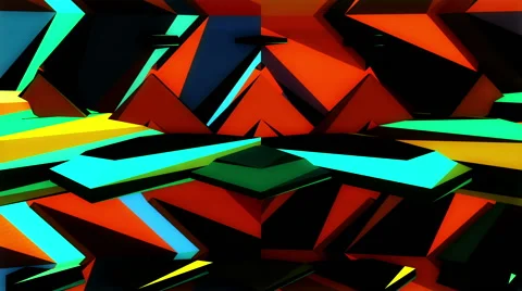 TAO Abstract Facets animation Vj Loop Stock-Footage 57329668