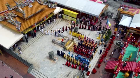 The Taoist priest performs celestial rites Vídeo Stock 318104597