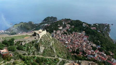 Taormina castle, Sicily Stock Footage 150504357
