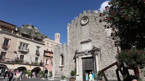 Taormina Cathedral Stock Footage 81149295