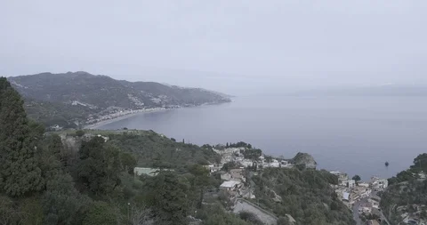 Taormina sea view Video stock 86705282