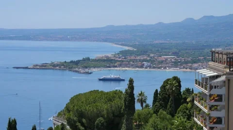 Taormina ship,  4K static shop Stock Footage 60982727