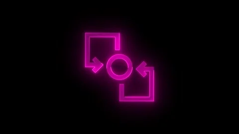 Tap and send stroke icon glowing neon animation Stock Footage 289522161