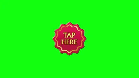 Tap animation on green screen Stock Footage 335427438
