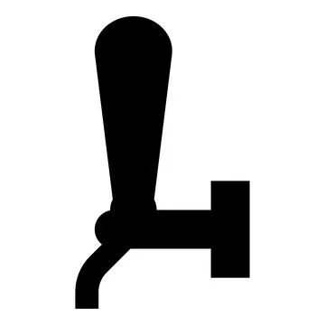 Tap for beer element of pump with handle icon black color vector illustrati.. Illustration