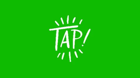 Tap call to action animation on chroma key Stock Footage 329398881