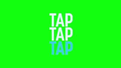Tap call to action animation on green background Видео 335552889