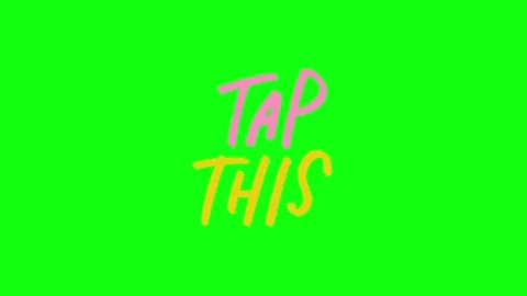 Tap call to action animation on green background Vídeo Stock 335552891