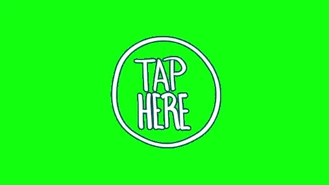 Tap call to action animation on green background Stock Footage 335552899