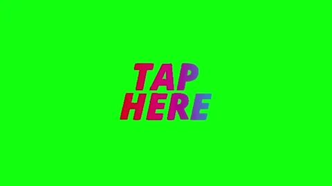 Tap call to action animation on green background Stock Footage 335552978
