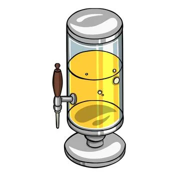 Tap of draft light beer product illustration vector Illustrazione stock